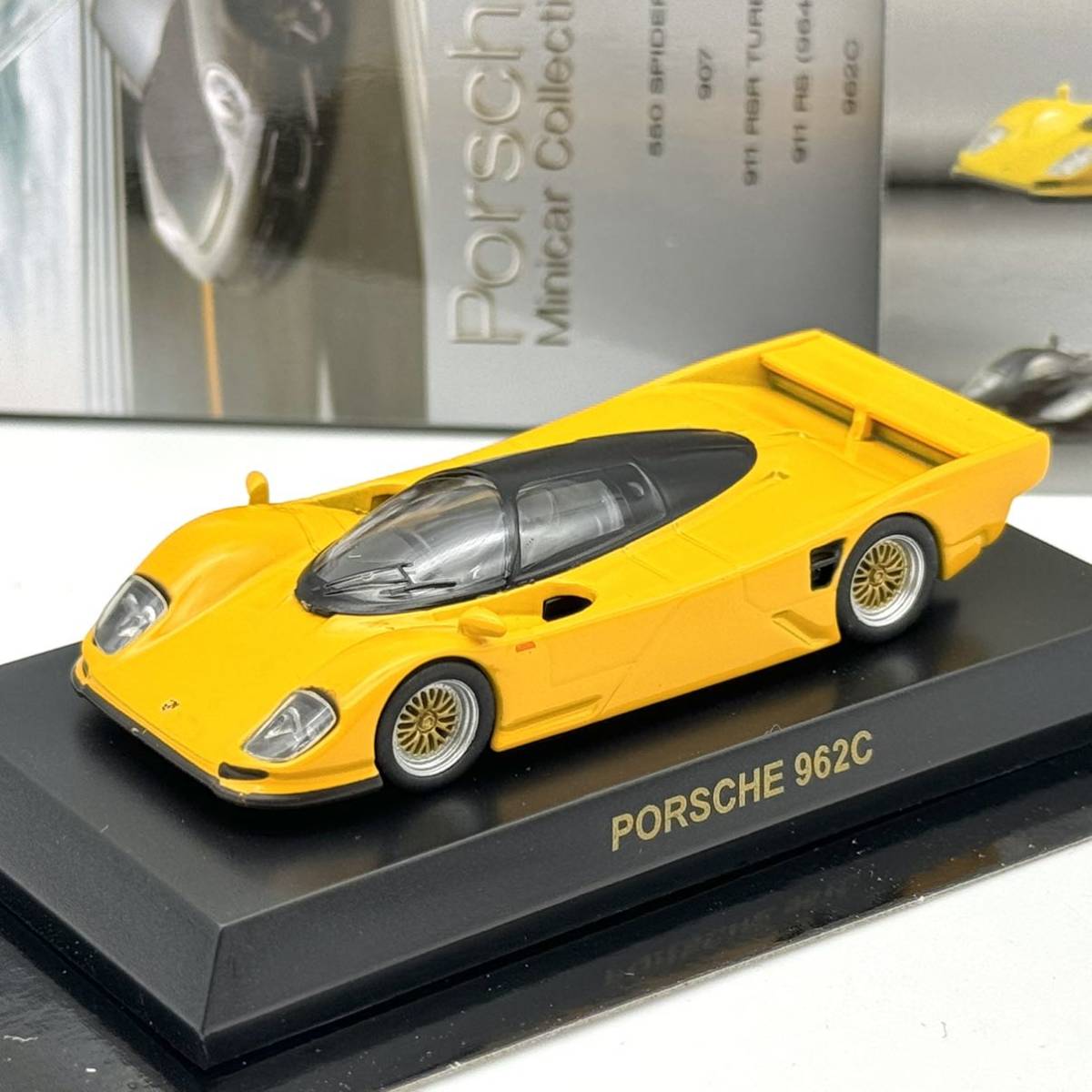 【京商】 ポルシェ 962C (黄) 1/64 Porsche Minicar Collection 5　ダウアー_画像1