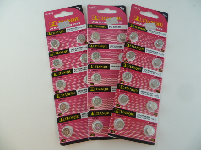 30 piece set 754 battery AG5 393 46LR alkali button battery calculator small size equipment clock battery exchange immediate payment 