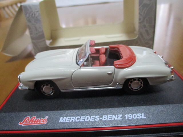  Schuco 1/43 [ Mercedes Benz 190SL ] ivory white * postage 400 jpy ( letter pack post service shipping ) with defect 