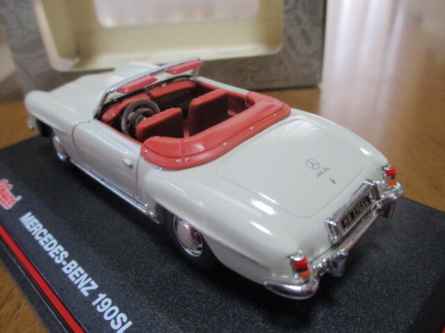  Schuco 1/43 [ Mercedes Benz 190SL ] ivory white * postage 400 jpy ( letter pack post service shipping ) with defect 