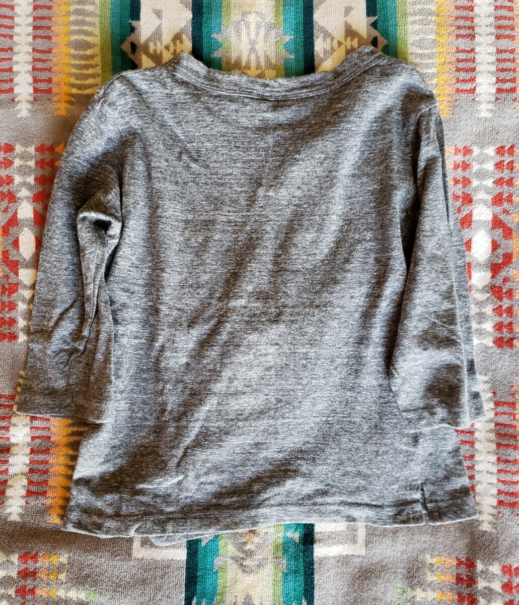 【キッズ】〈良品〉ORCIVAL　ロングTシャツ(七分袖)　color 杢グレー_画像2