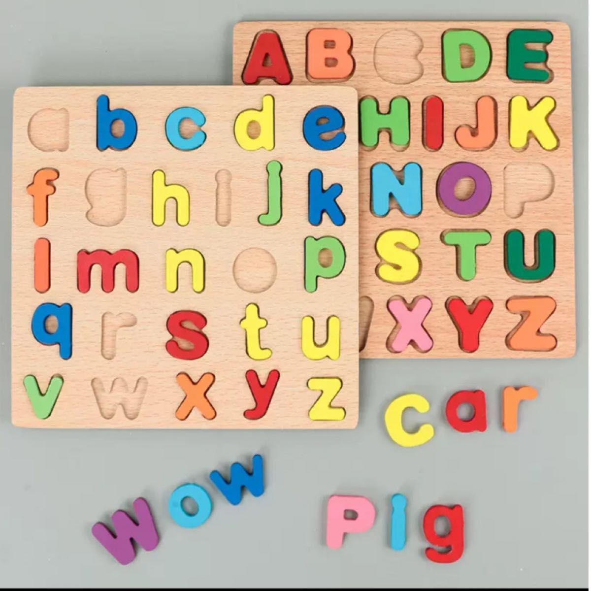 知育玩具　型はめパズル　幼児教育　木製パズル　モンテッソーリ　数字　アルファベット　おもちゃ　集中力向上　図形　 パズル 木製