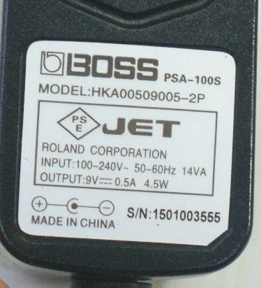 BOSS PSA-100S ACアダプター DC9V 500mA  動作品の画像2