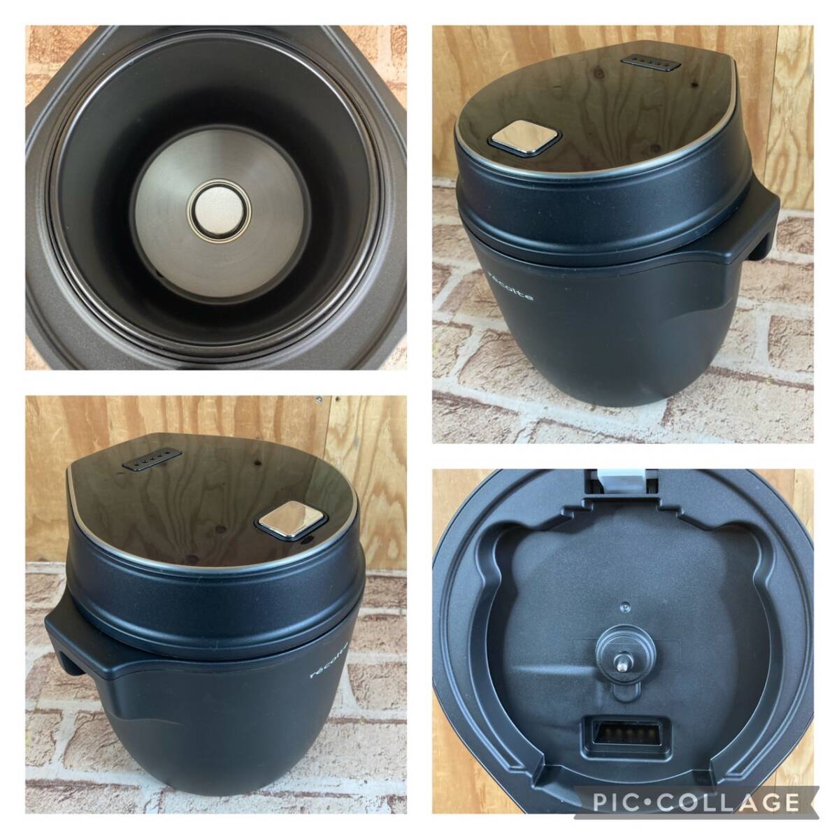 [3-349] レコルト コンパクトライスクッカー RCR-1(BK) ブラック 2.5合炊 0.45L recolte Compact Rice Cookerの画像4