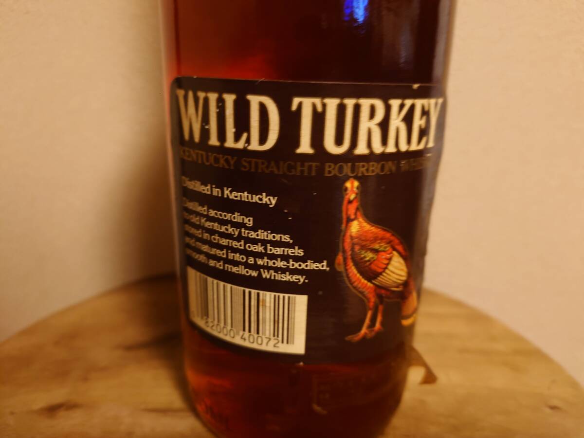 未開栓　WILD TURKEY ワイルド ターキー ブラウンラベル ケンタッキー バーボン ウイスキー 金キャップ 750ml 40% _画像5