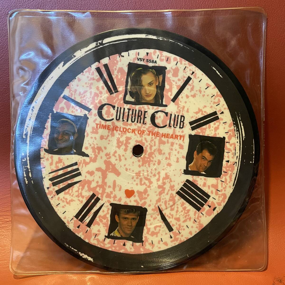 美盤！Culture Club - Time (Clock Of The Heart) / White Boys Can't Control It ピクチャー盤 UK盤 EP VSY 558 Picture Disc_画像1