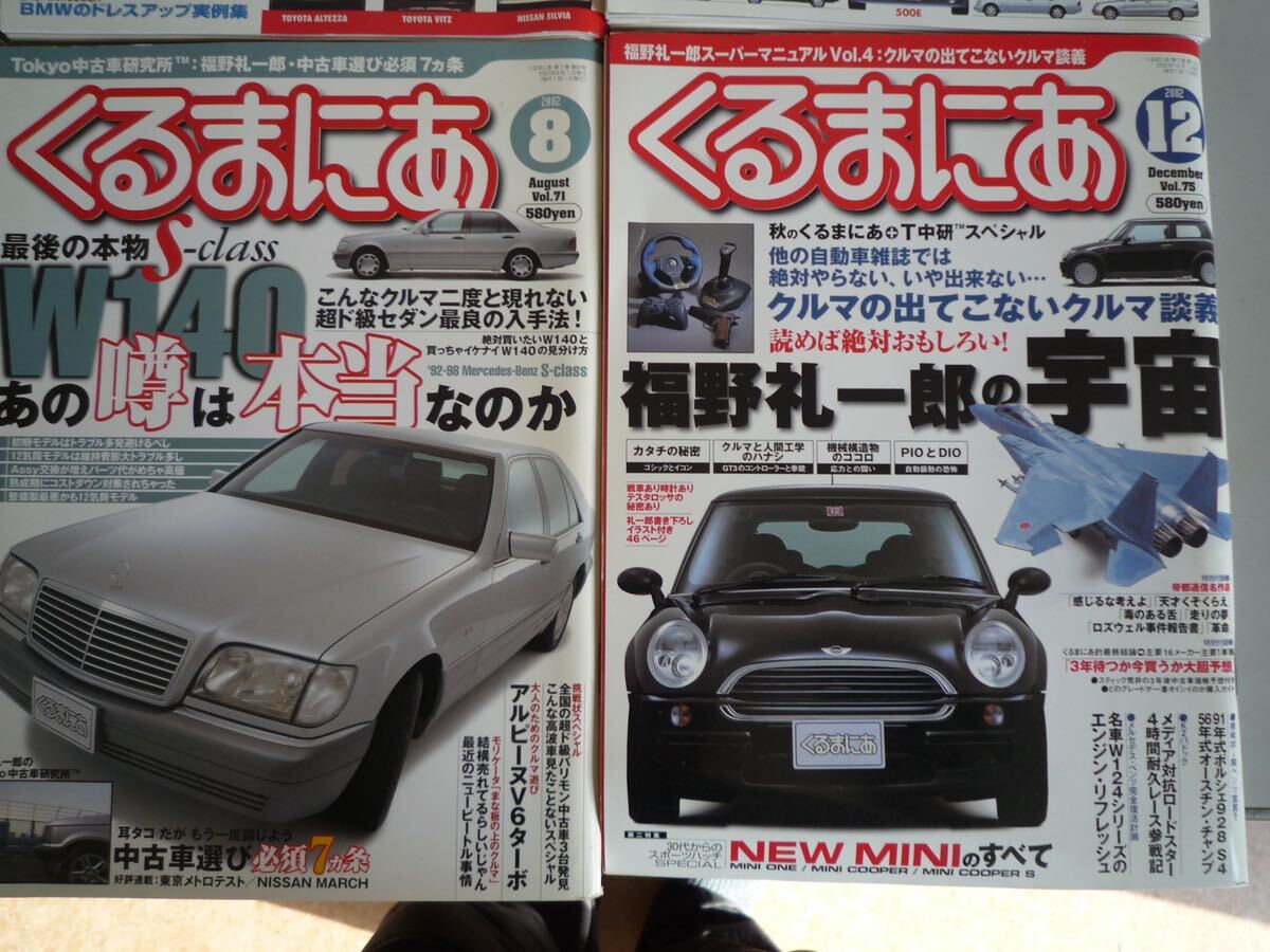 H121901 くるまにあ 外車 メルセデスベンツ フェラーリ ミニ 1998 1999 2001 2002 8冊の画像5