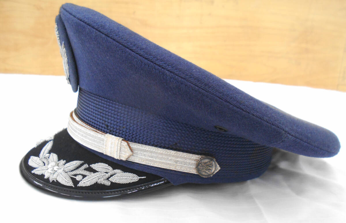 昭和40年代 航空自衛隊 航空自衛隊 佐官用帽子 制帽 内周約57センチ 美品の画像5
