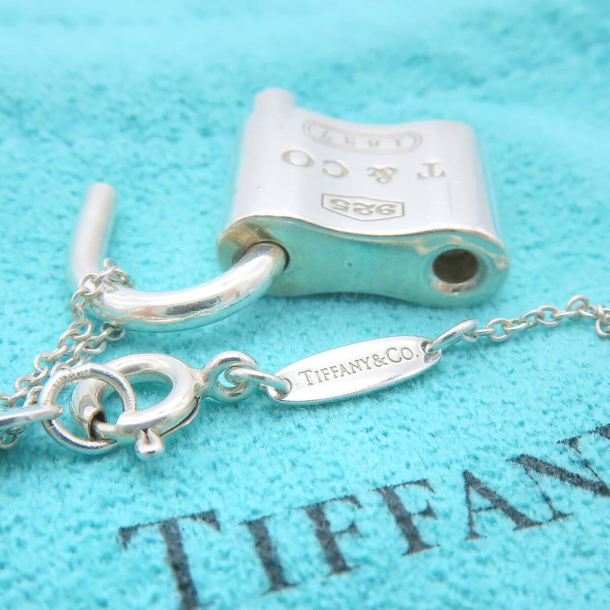 美品 Tiffany&Co ティファニー カデナ ロック シルバー ネックレス 