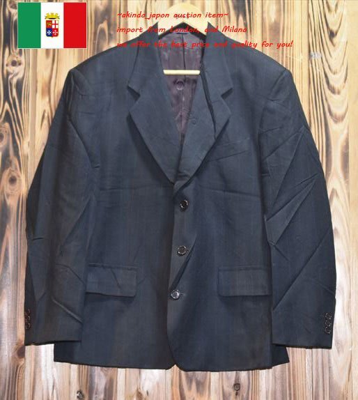 UOMOLEBOLE★イタリア直輸入★良質 ウールジャケット XL（B-126) メンズ ブレザー おすすめの画像1