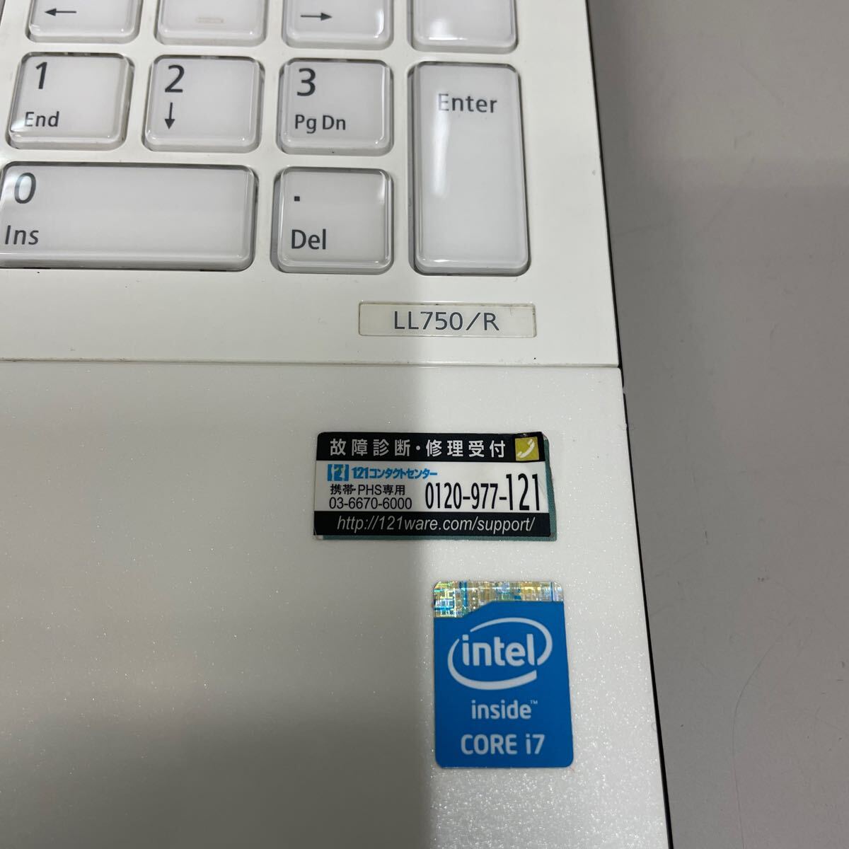 モ74 NEC LaVie LL750/R PC-LL750RSW Core i7 4700MQ メモリ8GB_画像2