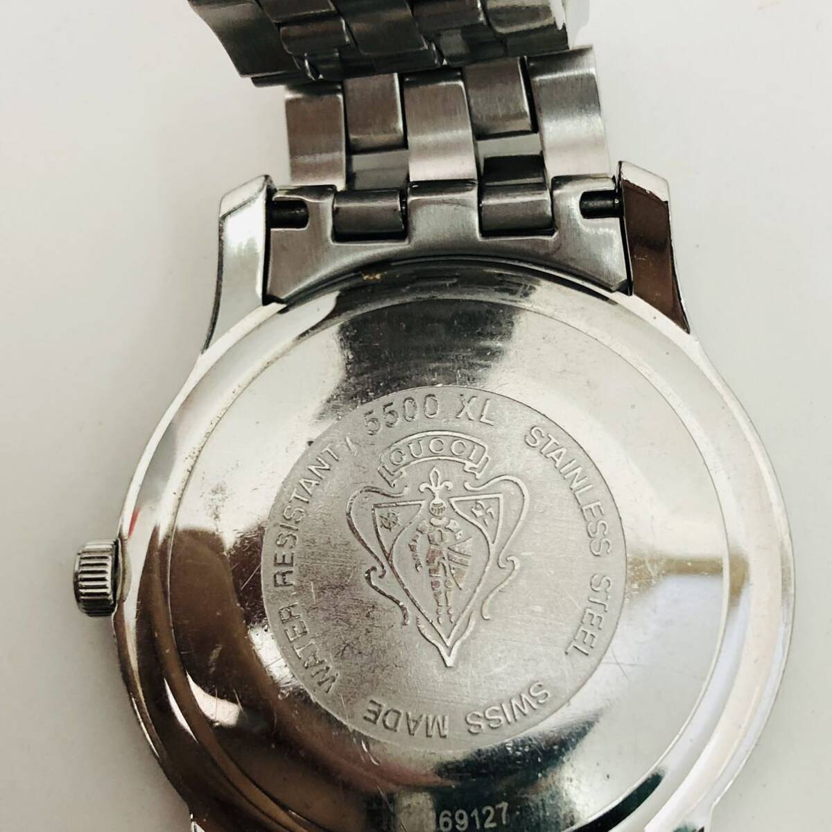 3SA88 GUCCI グッチ 5500XL ダイヤモンド メンズ 腕時計 中古 現状品の画像6