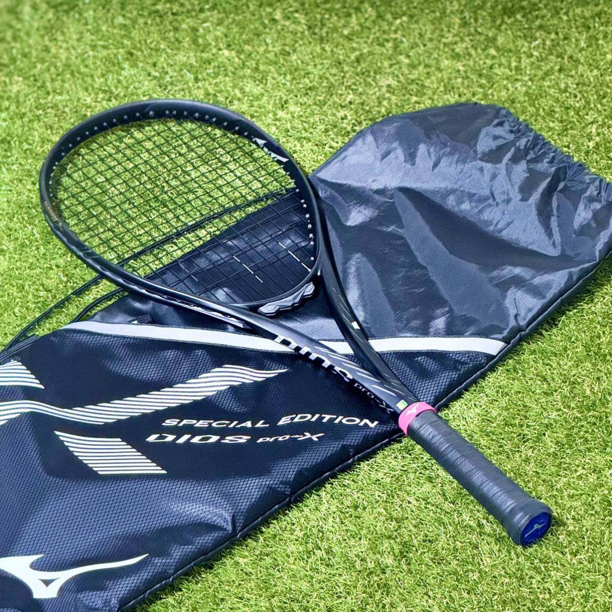  Mizuno DIOS pro-X BLACK SPECIAL EDITION Dio s Pro X new goods grip practice for ball attaching soft tennis racket limitation color 