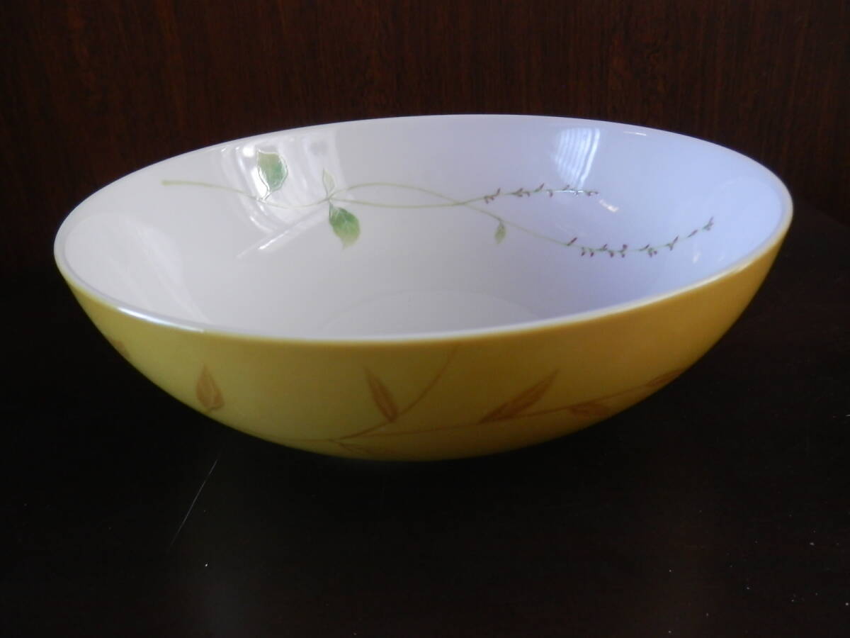 橘吉/たち吉 中鉢 深鉢 ボウル 黄色（21ｃｍ） 創作陶器 和食器  *0224の画像1