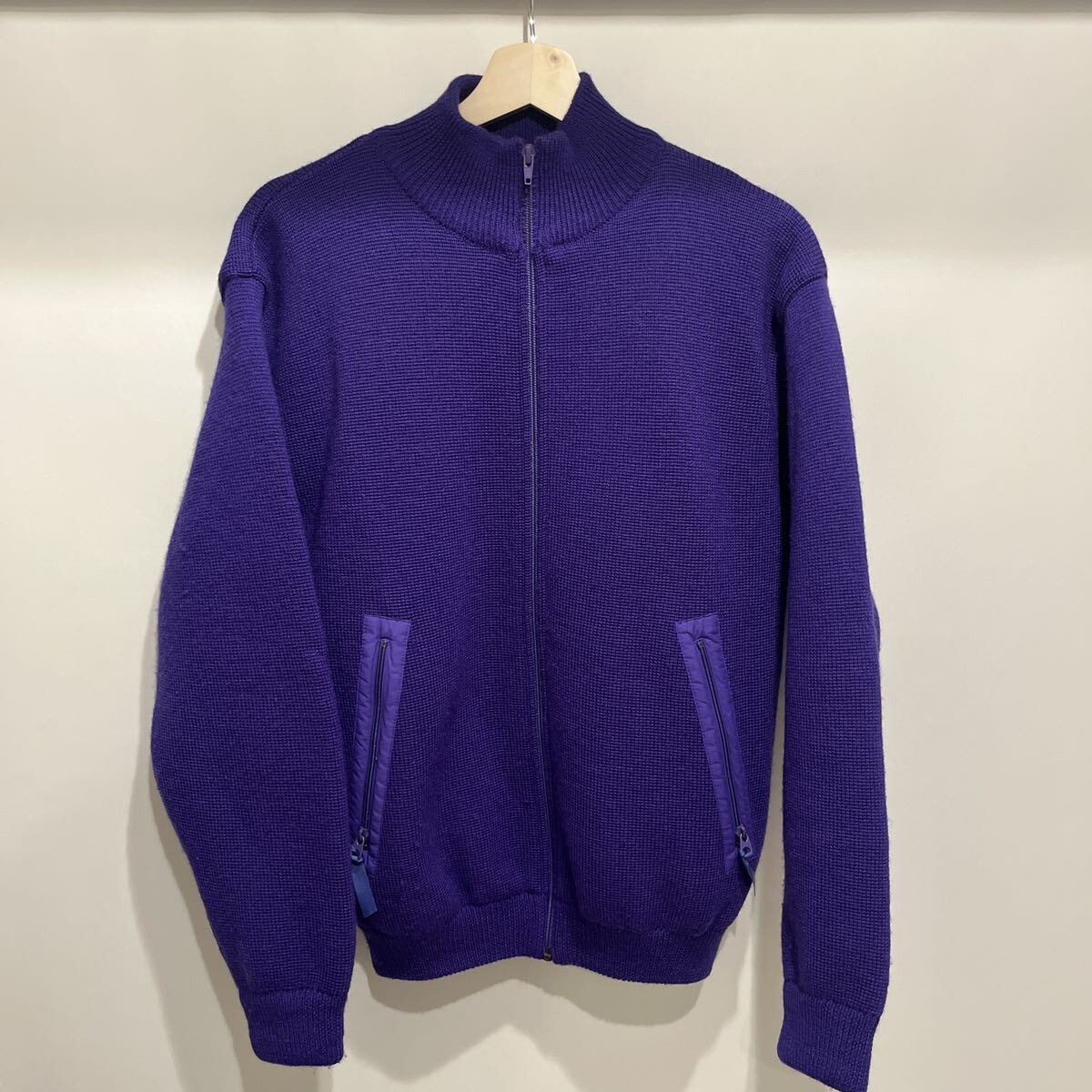 90's patagonia ドライバーズニットジャケット vintage 90年代 パタゴニア ウールドライバーズジャケット エッグプラント パープル シャツ