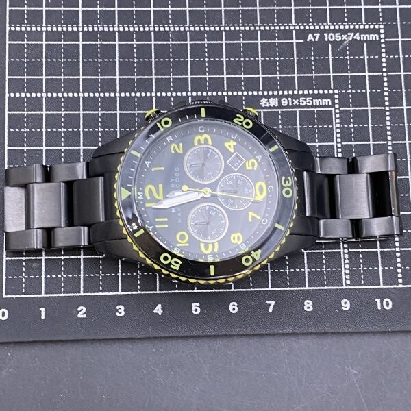 G0110H46 可動 マークバイマークジェイコブス MBM5026 黒文字盤 デイト QZ メンズ腕時計 クォーツ腕時計/アナログ ※リューズ外れの画像8