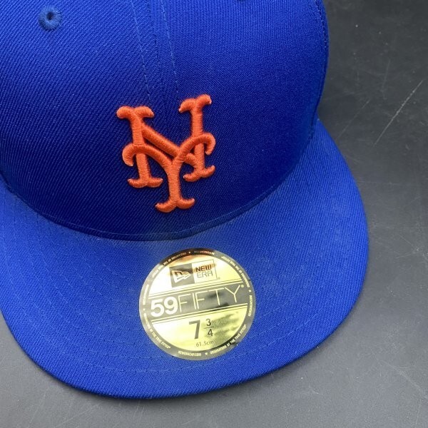 一円スタート！ G0117H78 未使用 ニューエラ キャップ コラボキャップ NEW ERA メッツ ベースボール 青 メンズ 59FIFTY NewYork Metsの画像2