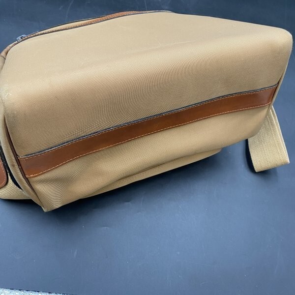 G0209L75 LANCEL Lancel Франция производства сумка на плечо бежевый мужской женский кожа × парусина для мужчин и женщин Brown 
