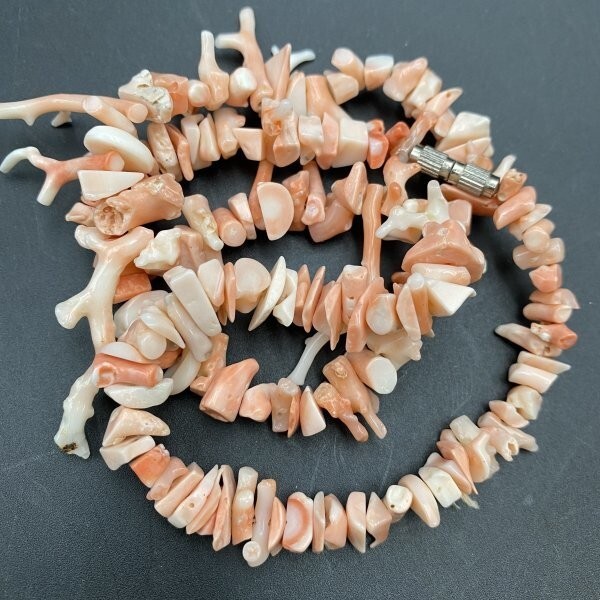 G1111 天然 枝珊瑚 白珊瑚 桃珊瑚 ネックレス 総重量35.8g コーラル サンゴ 和装洋装 レディースアクセサリーの画像6