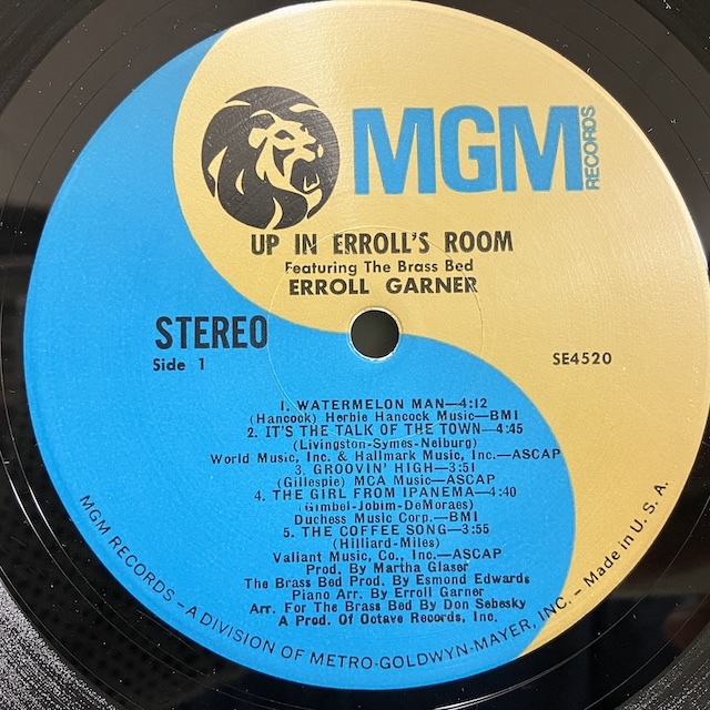 ●即決LP Erroll Garner / Up in Erroll's Room se4520 j40480 米オリジナル、Stereo エロール・ガーナー_画像3