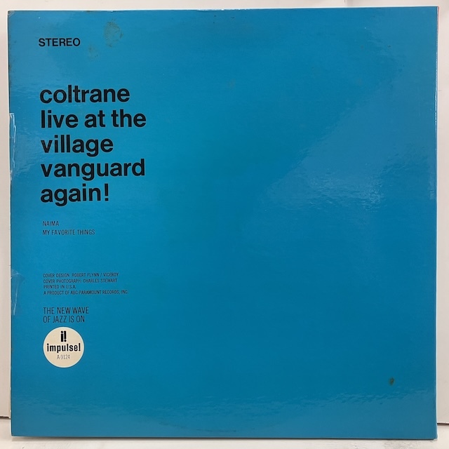 ●即決LP John Coltrane / Village Vanguard Again as9124 j40482 米オリジ STEREO LW Vangelder_画像2