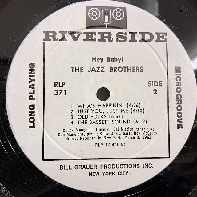 ●即決LP Jazz Brothers / Hey Baby rlp371 j40566 米オリジナル・プロモ Mono Bgp/Dg_画像4
