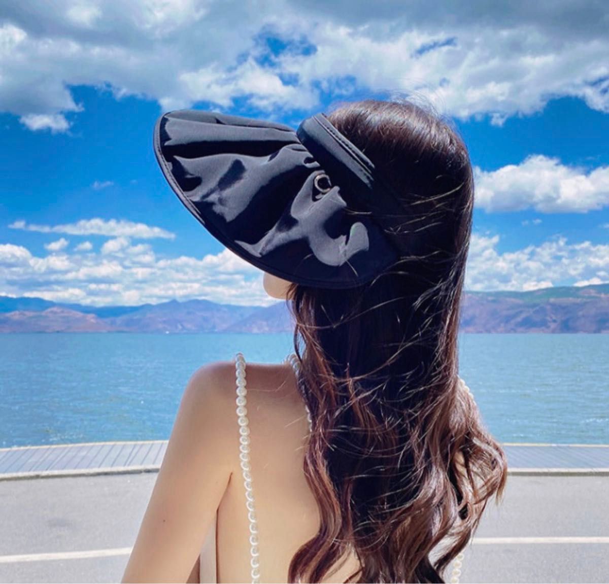 レディース帽子 UVカット 帽子 サンバイザー おしゃれ 涼しい 軽量 柔らかい オシャレ 旅行 海 便利 つば広 つば広帽子