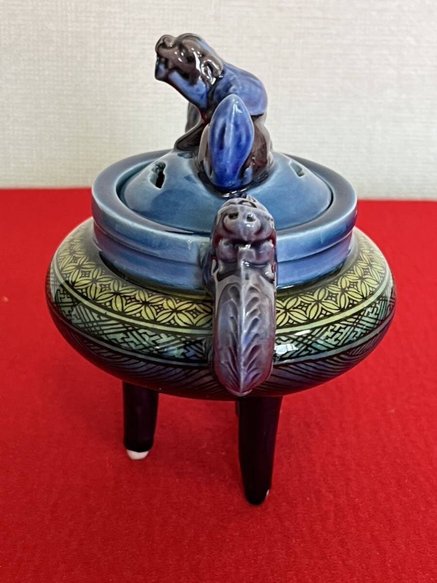  human national treasure . rain . three fee virtue rice field . 10 .( regular ..). Akira . fine pattern censer control T178 also box also cloth . history attaching genuine article guarantee tea utensils 