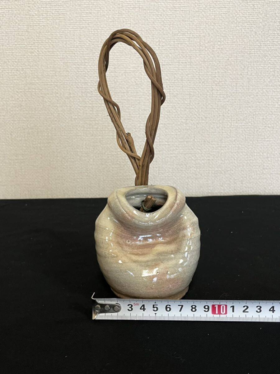 【在銘】 陶器製 掛花入 NO109 変形 花器 フラワーベース 花瓶 華道 華展 花展 いけばな 生け花の画像9