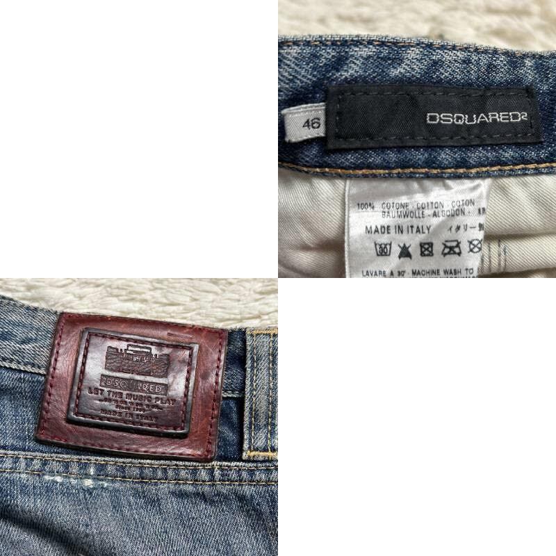 W80 DSQUARED2 ディースクエアード ダメージ加工デニムパンツ クラッシュデニム46_画像10