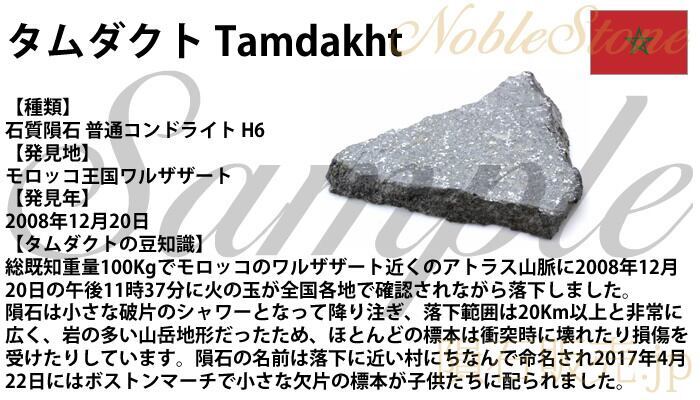 タムダクト 8.4g 原石 標本 隕石 普通コンドライト H6 Tamdakht No.4