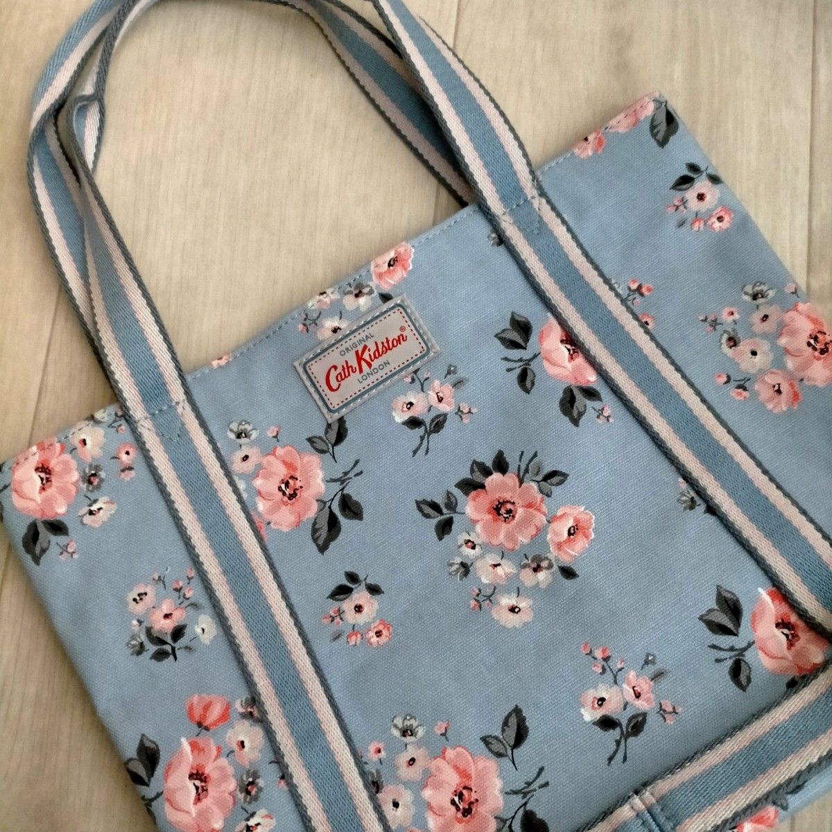 Cath Kidston キャスキッドソン   グローブバンチ ブルーグレー トートバッグ