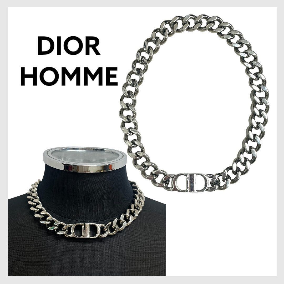 DIOR HOMME ディオールオム CD ICON CDアイコン チェーンリンク ネックレス メンズ