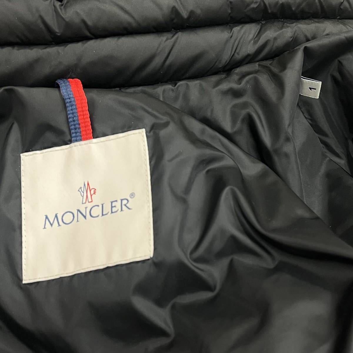 国内正規品 MONCLER モンクレール MORANDIERES 袖ワッペン ナイロン フード付き ダウンジャケット メンズ 41318-05-53227の画像6