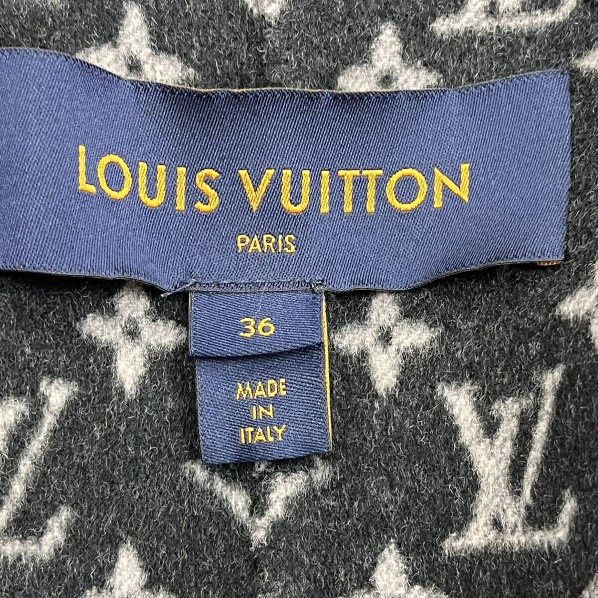 定価819,500円 高級 タグハンガー付き LOUIS VUITTON ルイヴィトン モノグラム シグネチャーアクセントダブルフェイスコート FNCO21QWE_画像7