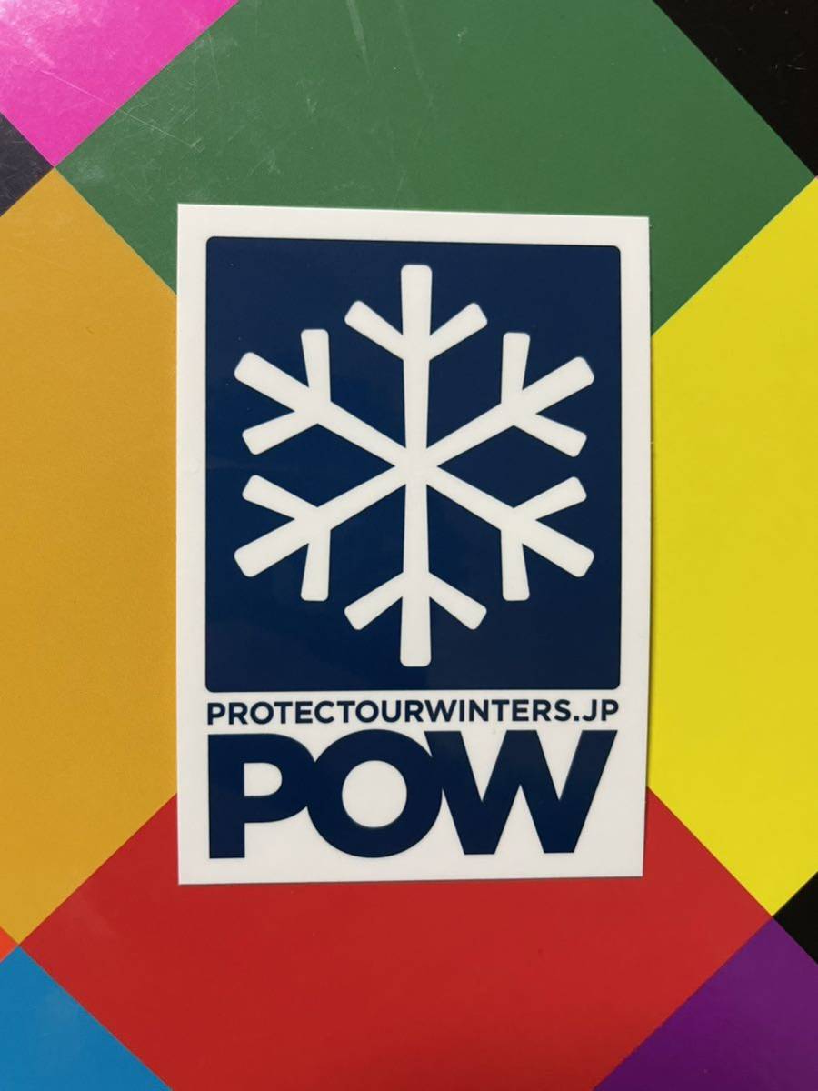 ★正規品★新品未使用　POW SNOWロゴステッカー_画像1