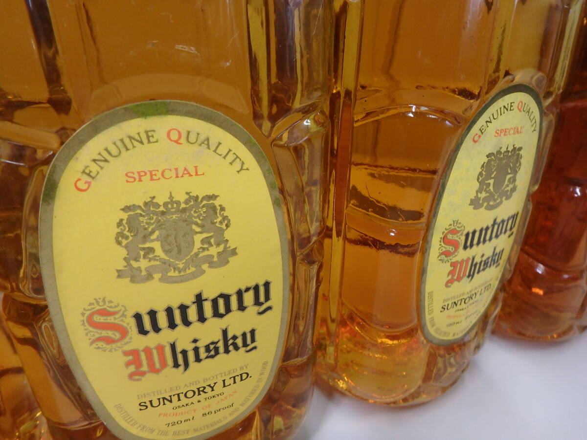 Suntory サントリー　◆　ウイスキー特級、角瓶　5本セット　◆　720ml、43％　◆　現状品_画像4