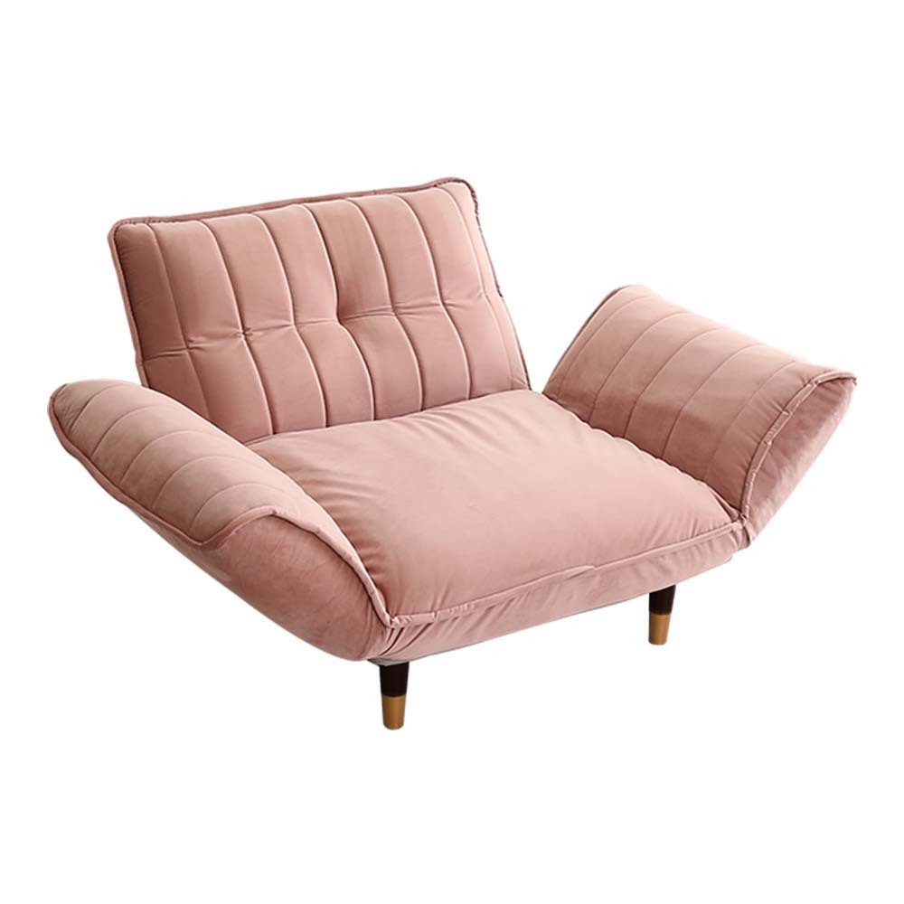  adult lovely interior velour couch sofa 1 seater .[Chammy - tea mi--]SH-07-OKBA1P-PKBK pink & black 