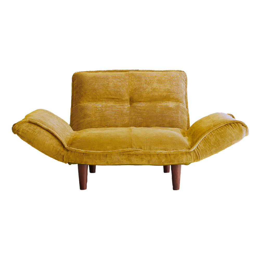  feel of . is good corduroy sofa 1 seater .[Qooliss- Koo squirrel -]SH-07-CDS1P-YE yellow 