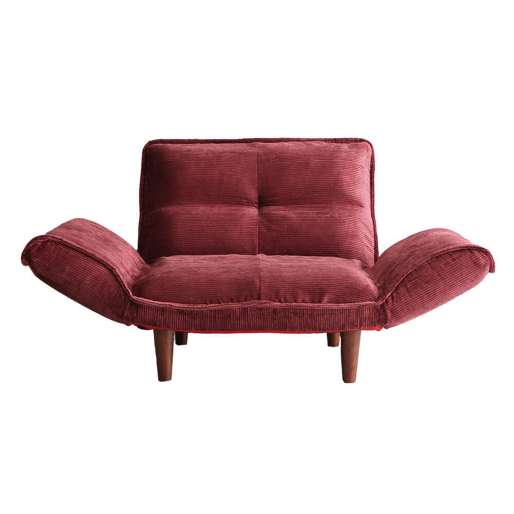  feel of . is good corduroy sofa 1 seater .[Qooliss- Koo squirrel -]SH-07-CDS1P-RD red 