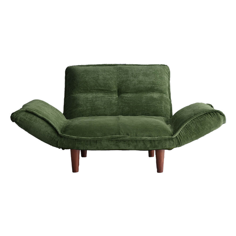  feel of . is good corduroy sofa 1 seater .[Qooliss- Koo squirrel -]SH-07-CDS1P-GE green 