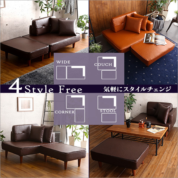  two seater . Vintage compact couch sofa [Vincs- vi nk Hsu ]SH-07-VCCS-BR Brown 