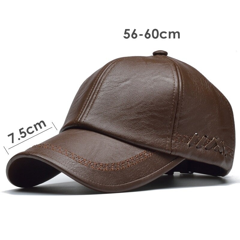 高品質　レザーキャップ　 PUレザー　野球スナップバック帽子　フィット帽子　調節可能　野球帽　おしゃれ帽子　A1243_画像4