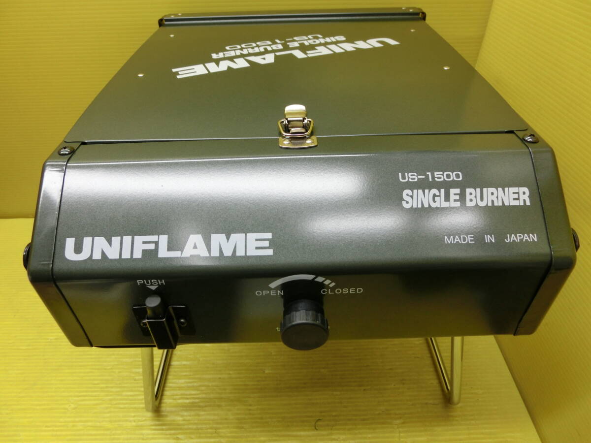 お歳暮ならオンライン 送料無料 希少 未使用 ユニフレーム シングルバーナー【US-1500 カセットボンベ