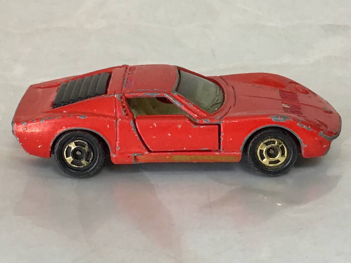 トミカ F40 青箱 箱無し ランボルギーニ ミウラ SV ジャンク品 日本製_画像3