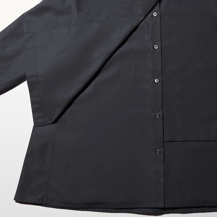 新品　ユニクロ　+J スーピマコットンシャツジャケット（長袖）Sサイズ　グレー_画像8