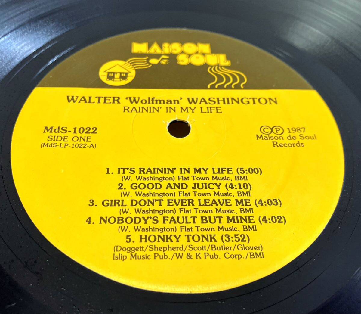 AB148403▲US盤 WALTER ’Wolfman’ WASHINGTON/RAININ' IN MY LIFE LPレコード ウォルター"ウルフマン"ワシントン/ブルース_画像4