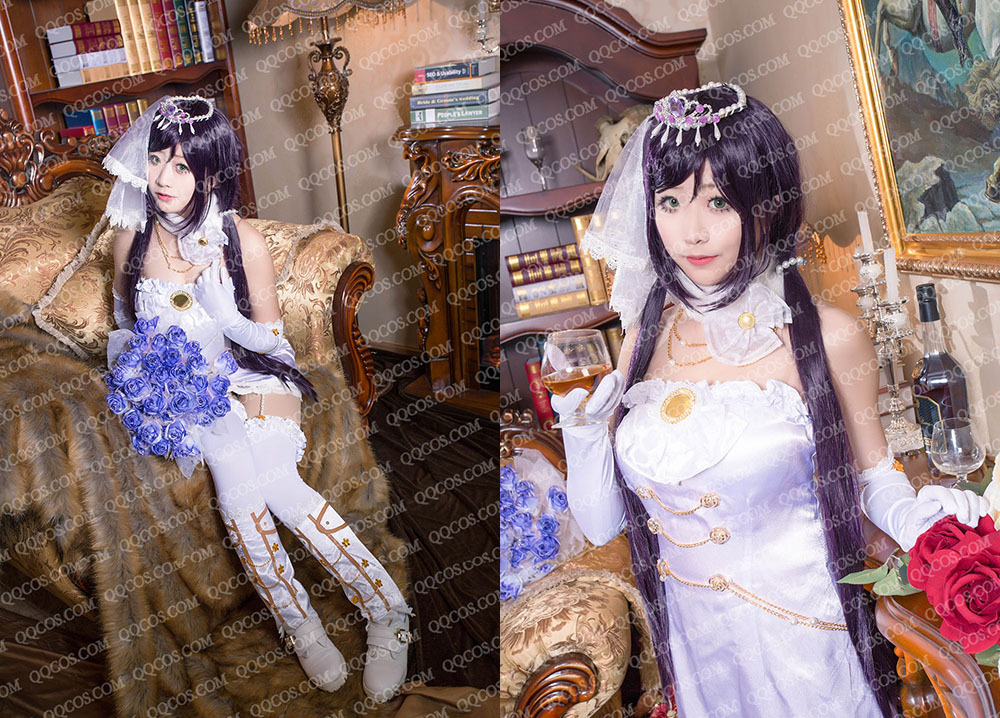 ★在庫限り★即納コスプレ衣装★ラブライブ! School idol project風 ★ 東條希(とうじょう のぞみ)★6月覚醒・ウェディングドレス★華麗