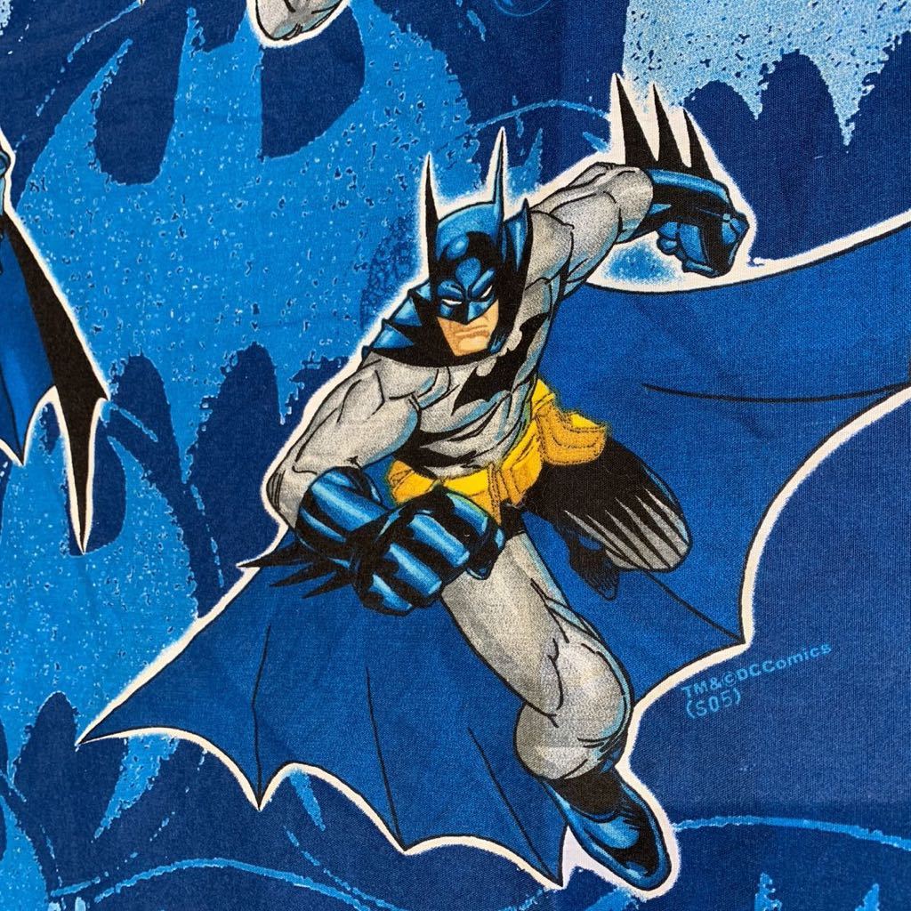 USAヴィンテージ バットマン Batman ベッドシーツ リメイク生地 素材 フラットシーツ アメコミ スーパーヒーロー アメリカ仕入 総柄 B1796_画像10