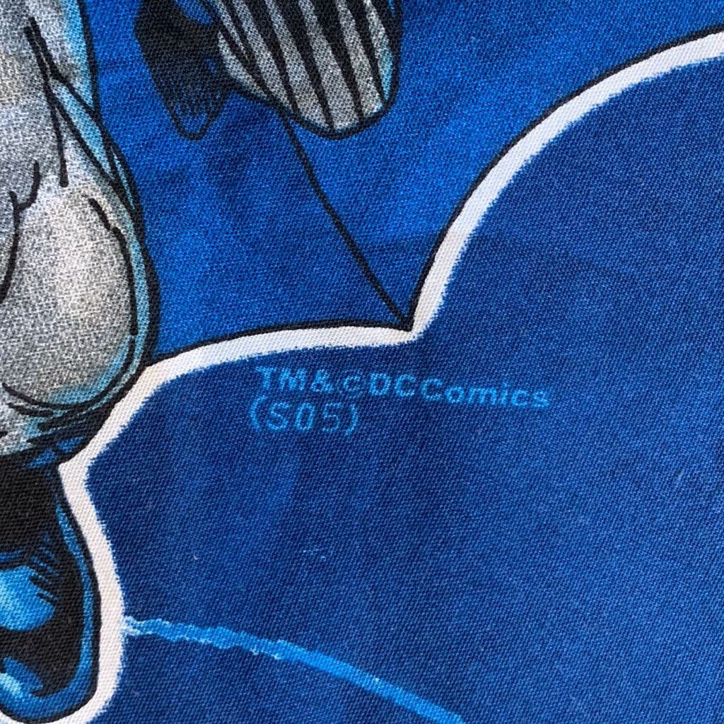 USAヴィンテージ バットマン Batman ベッドシーツ リメイク生地 素材 フラットシーツ アメコミ スーパーヒーロー アメリカ仕入 総柄 B1796_画像4